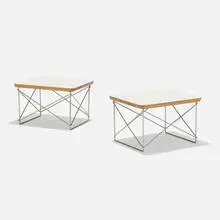 LTRs, pair by Charles and Ray Eames, ash plywood, chrome-plated steel, sold Sep 2019