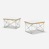 LTRs, pair by Charles and Ray Eames, ash plywood, chrome-plated steel, sold Sep 2019