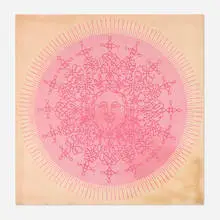 Tom Tru Corp., wall-hanging, c. 1965, screenprinted cotton