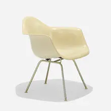 DAX by Charles and Ray Eames, 1950, molded fiberglass with rope edge, zinc-plated steel, sold Sep 2019