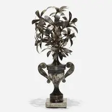 sculpture from Textiles & Objects by Folk Art, c. 1965, tin, sold Sep 2019