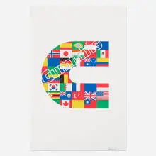 Cummins Engine poster color variant by Paul Rand, c. 1975, offset lithograph on paper, sold Sep 2019