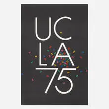 UCLA 75 poster by Paul Rand, 1994, offset lithograph on paper, sold Sep 2019