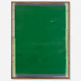 Graham Collins, Schoharie VII, 2013, spray enamel on canvas, reclaimed wood, glass, window tint