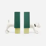 Yoshitomo Nara, Puppy bookends, 2002, glazed porcelain