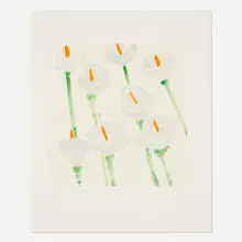 Lilies by Donald Sultan, 1998, screenprint on paper, sold Jul 2019