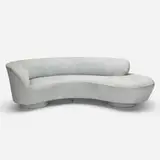 Vladimir Kagan, sofa, c. 1975, upholstery, rosewood, acrylic