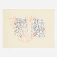 Untitled by David Salle, 1984, lithograph on paper, sold Jul 2019