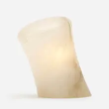 table lamp by Angelo Mangiarotti, 1981, alabaster, sold Jul 2019
