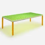 William Sawaya, Girl's Best Friend table, c. 2000, stainless steel, acrylic, glass