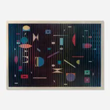 Untitled by Yaacov Agam, c. 1980, Agamograph and screenprint on Plexiglas, sold Jul 2019