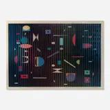 Untitled by Yaacov Agam, c. 1980, Agamograph and screenprint on Plexiglas, sold Jul 2019