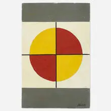 Quartet #8 by Charles Green Shaw, c. 1970, oil on masonite, sold Jul 2019