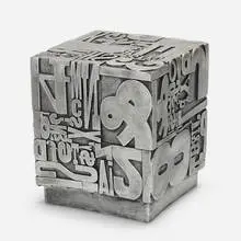 Sheldon Rose, Alphasculpt Cube stool, 1968, enameled fiberglass