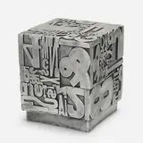 Sheldon Rose, Alphasculpt Cube stool, 1968, enameled fiberglass