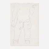 Andy Warhol, Standing Male Torso and Legs, c. 1955, graphite on paper