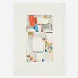 Fritz Glarner, Color Drawing for Relational Painting, 1963, lithograph on paper
