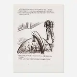 Untitled (He Could Not...) by Raymond Pettibon, 2008, ditone print on paper, sold Jul 2019