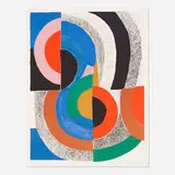 Hippocampe by Sonia Delaunay, 1971, lithograph on paper, sold Jul 2019
