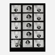Lady Warhol contact sheet by Christopher Makos, 1981, gelatin silver contact print, sold Jul 2019