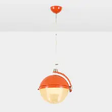 Holophane, ceiling lamp, c. 1975, enameled steel, glass, aluminum