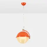 Holophane, ceiling lamp, c. 1975, enameled steel, glass, aluminum