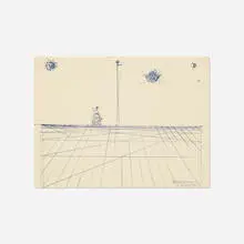 Untitled by John Graham, 1945, ink on paper, sold Jul 2019