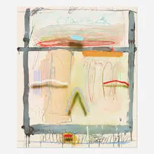 Crow Bed by James Havard, 1977, acrylic and pastel on board, sold Jul 2019