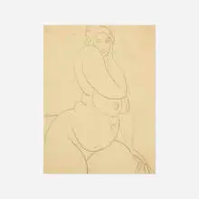 Untitled by Gaston Lachaise, 1932-34, graphite on paper, sold Jul 2019