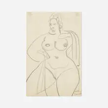 Untitled by Gaston Lachaise, 1932-34, graphite on paper, sold Jul 2019