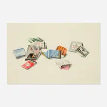 Mixed Matches by Dalia Ramanauskas, 1965, ink on paper, sold Jul 2019