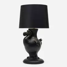 Tom Otterness, Dodo lamp, 1991, cast and lacquered plaster, paper