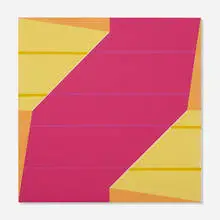 Yellow Rotation by Larry Zox, 1964, acrylic on canvas, sold Jul 2019