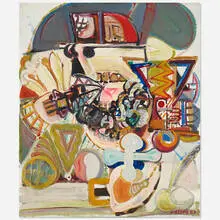 Philip Wofford, Code, 1963, oil on canvas