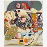 Philip Wofford, Code, 1963, oil on canvas