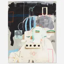 James Havard, Adobe, 1985, acrylic and collage on paper
