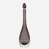 Mezza Filigrana bottle with stopper, model 4331 by Paolo Venini, 1956, zanfirico glass with twisted amethyst canes, sold Jul 2019