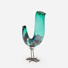 Pulcini by Alessandro Pianon, c. 1963, glass, copper, sold Jul 2019
