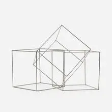 Trois cubes imbriqués by François Morellet, 1977, matte chrome-plated steel, sold Jul 2019