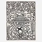 Keith Haring, Nuclear Disarmament poster, 1982, offset lithograph on paper