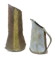 Marcio Mattos, Marcio Mattos (b.1946), a stoneware slab built jug