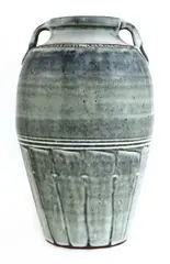 Mike Dodd, Mike Dodd (b.1943) a large stoneware vase, in a two-tone glaze