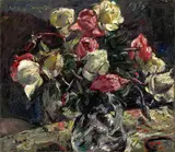 Lovis Corinth, Helle Rosen, 1915, Öl auf Leinwand