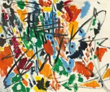 Exzentrik by Ernst Wilhelm Nay, 1953, Öl auf Leinwand, sold Nov 2018