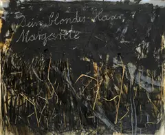 Anselm Kiefer, Dein blondes Haar, Margarete, 1981, Acryl, Schellack, Emulsion und Stroh auf Leinwand
