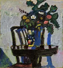 Strauss mit Eichenlaub by Gabriele Münter, 1910, Öl auf Leinwand, sold May 2008