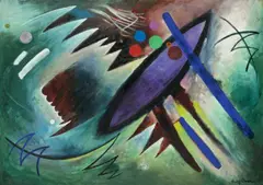 Rudolf Bauer, Contrast, 1924, Mischtechnik auf dickem Karton