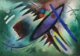 Rudolf Bauer, Contrast, 1924, Mischtechnik auf dickem Karton
