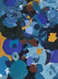 Spuren in Blau by Ernst Wilhelm Nay, 1957, Öl auf Leinwand, sold Nov 2010