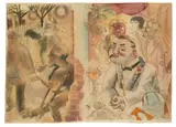 Drinnen und Draußen by George Grosz, 1925, Aquarell und Tuschfeder auf Velin, sold Jun 2016